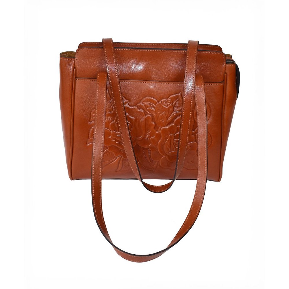 Patricia Nash Women’s Handbag Vintage Rose Tooled Collection Italian Leather